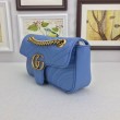 Borse GG Marmont Matelassé Mini 446744 Blu