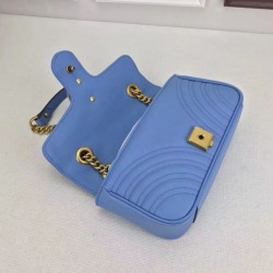 Borse GG Marmont Matelassé Mini 446744 Blu Borse GG Marmont Matelassé Mini 446744 Blu