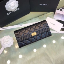 Replica Alta Qualità Boy A80286 Caviar Lunga Portafoglio Nero