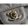 Medium Classic Caviar Flap Borse A1112 Grigio Argento / Hardware d'oro Medium Classic Caviar Flap Borse A1112 Grigio Argento / Hardware d'oro