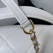 Borse Firmate Replica piccola con patta con maniglia superiore AS2680 bianca