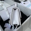 Borse Firmate Replica piccola con patta con maniglia superiore AS2680 bianca