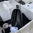 Borse Replica piccola con patta con maniglia superiore AS2680 nera