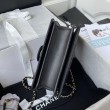 Borse Replica piccola con patta con maniglia superiore AS2680 nera