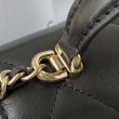 Borse Replica piccola con patta con maniglia superiore AS2680 nera