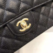 Borsa Classic Flap piccola A1117 in pelle caviale Nera Borsa Classic Flap piccola A1117 in pelle caviale Nera