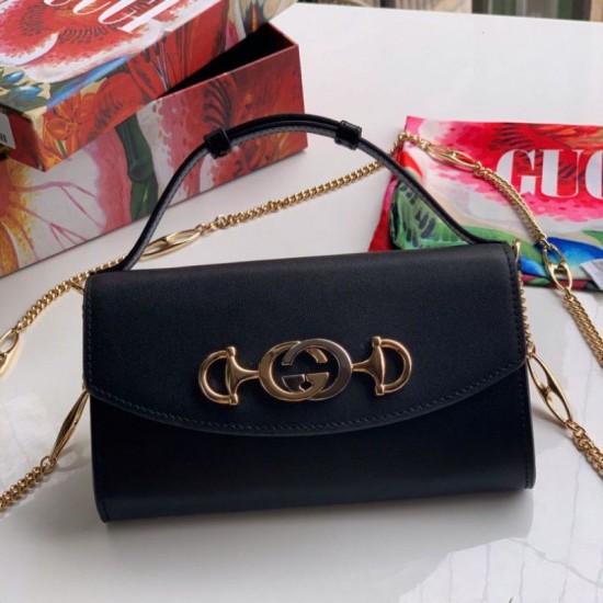 Replica Alta Qualità Borsa Zumi Mini Cuoio morbido 564718 Nero