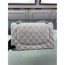 Jumbo Classic Flap Borse pelle Caviar A1113 Bianca