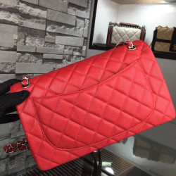 Jumbo Classic Flap Borse pelle Caviar Rossa A1113