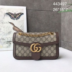 Replica Alta Qualità Imitazione Ophidia GG Mini borsa  Marmont Matelasse 443497 Caffè