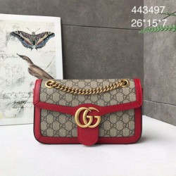 Replica Alta Qualità Ophidia GG Mini borsa  Marmont Matelasse 443497 Rosso