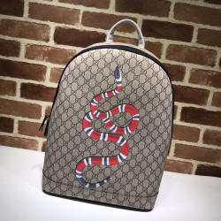 Snake Print GG Supreme Backpack 419584 Coffee