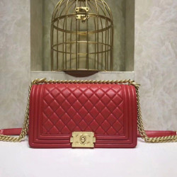 Borse Medium Boy Flap A67086 Rosso Golden