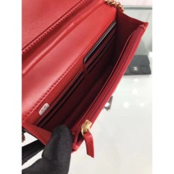 Riproduzione Fedele CC filigrana Portafoglio Sulla Catena Rossa imitazioni Replica Alta Qualità CC filigrana Portafoglio Sulla Catena Rossa