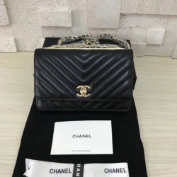 Replica Alta Qualità Classic Flap Charms Portafoglio Woc A33814 Nero