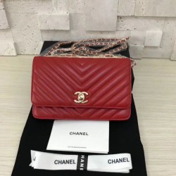 Replica Alta Qualità Alta gamma replica Classic Flap Charms Portafoglio Woc A33814 Rosso