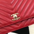 Alta gamma replica Classic Flap Charms Portafoglio Woc A33814 Rosso