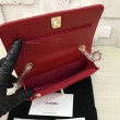Alta gamma replica Classic Flap Charms Portafoglio Woc A33814 Rosso