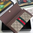Pari all'originale replica Ophidia GG Continental Wallet 523153 Marrone