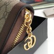 Portafoglio Ophidia GG Zip Around 523154 Marrone
