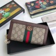 Portafoglio Ophidia GG Zip Around 523154 Marrone