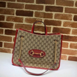 Cloni Firmate Borsa tote media 1955 Horsebit 621144 rossa imitazioni