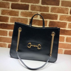 Cloni Firmate Borsa tote media 1955 Horsebit 621144 nera imitazioni