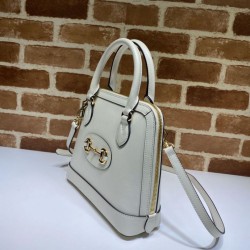 Borsa a mano piccola 1955 Horsebit 621220 bianca Dupe Perfetta Cloni Firmate Borsa a mano piccola 1955 Horsebit 621220 bianca imitazioni