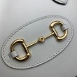 Borsa a mano piccola 1955 Horsebit 621220 bianca