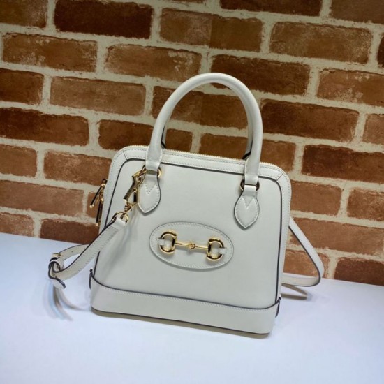 Borsa a mano piccola 1955 Horsebit 621220 bianca