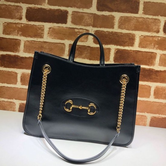 Borsa tote media 1955 Horsebit 621144 nera