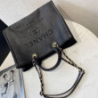 Deauville Fibre miste con borsa shopping perla A66941 Nero Deauville Fibre miste con borsa shopping perla A66941 Nero