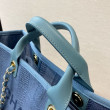 Imitazione Deauville Fibre miste con borsa shopping perla A66941 Blu