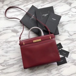 Borsa a tracolla YSL Saint Laurent Piccola Manhattan rossa imitazioni perfette