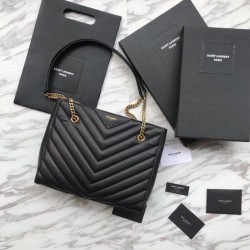 Borsa a tracolla YSL Saint Laurent Tribeca piccola in pelle nera goffrata imitazioni perfette