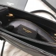 Borsa a tracolla YSL Saint Laurent Tribeca piccola in pelle nera goffrata