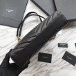 Borsa a tracolla YSL Saint Laurent Tribeca piccola in pelle nera goffrata
