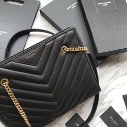 Replica 1:1 Borsa a tracolla YSL Saint Laurent Tribeca piccola in pelle nera goffrata Outlet Borsa a tracolla YSL Saint Laurent Tribeca piccola in pelle nera goffrata imitazioni perfette