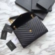 YSL Saint Laurent Piccola Busta Borsa Replica 1:1 Grain Hardware dorato goffrato