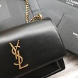 YSL Saint Laurent Sunset Medium Liscio Hardware posteriore oro 