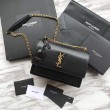 YSL Saint Laurent Sunset Medium Liscio Hardware posteriore oro 