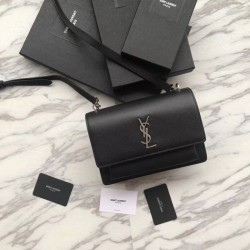 YSL Saint Laurent Sunset Medium Liscio Pelle Indietro Argento Hardware imitazioni perfette