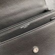 YSL Saint Laurent Sunset Medium Liscio Pelle Indietro Argento Hardware