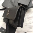 YSL Saint Laurent Sunset Medium Liscio Pelle Indietro Argento Hardware