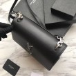YSL Saint Laurent Sunset Medium Liscio Pelle Indietro Argento Hardware