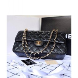 Qualità Specchio Classic Flap Originale pelle Caviar Jumbo Borse A58600 Y07352 nero imitazioni perfette