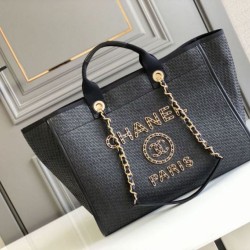 Replica Borsa shopping in paglia Deauville Griffate