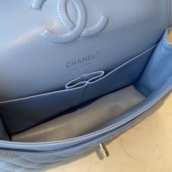 Dupe Borse Firmate Replica con patta classica A1112 Hardware in argento blu imitazioni perfette Replica Borse Firmate con patta classica A1112 Hardware in argento blu Griffate