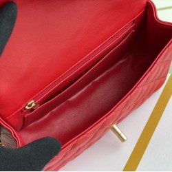 Dupe Mini Borsa con Patta in Pelle di Vitello Granata con Manico Superiore AS2431 Rosso imitazioni perfette Replica Mini Borsa con Patta in Pelle di Vitello Granata con Manico Superiore AS2431 Rosso Griffate