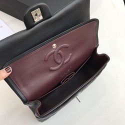 Dupe Imitazione Borsa con patta classica A1112 Hardware nero argento imitazioni perfette Replica Imitazione Borsa con patta classica A1112 Hardware nero argento Griffate